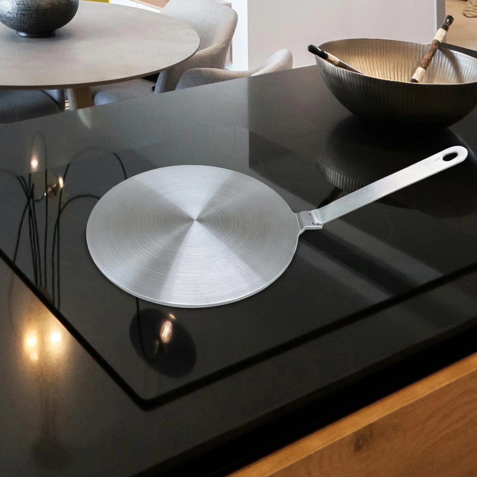 Non Slip Stainless Steel Heat Diffuser Plate with Handle 23.5cm W602