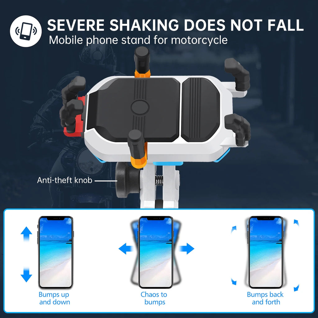 Waterproof Motorcycle Phone Mount Holder with 360° Rotation Z93755