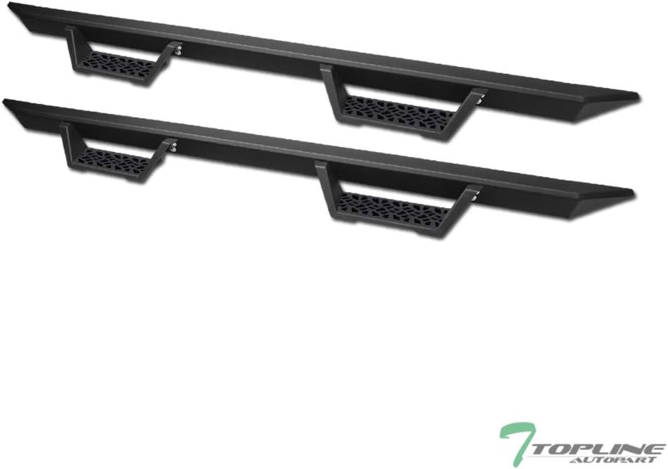 Matte Black Steel Drop Step Side Nerf Bars F139858