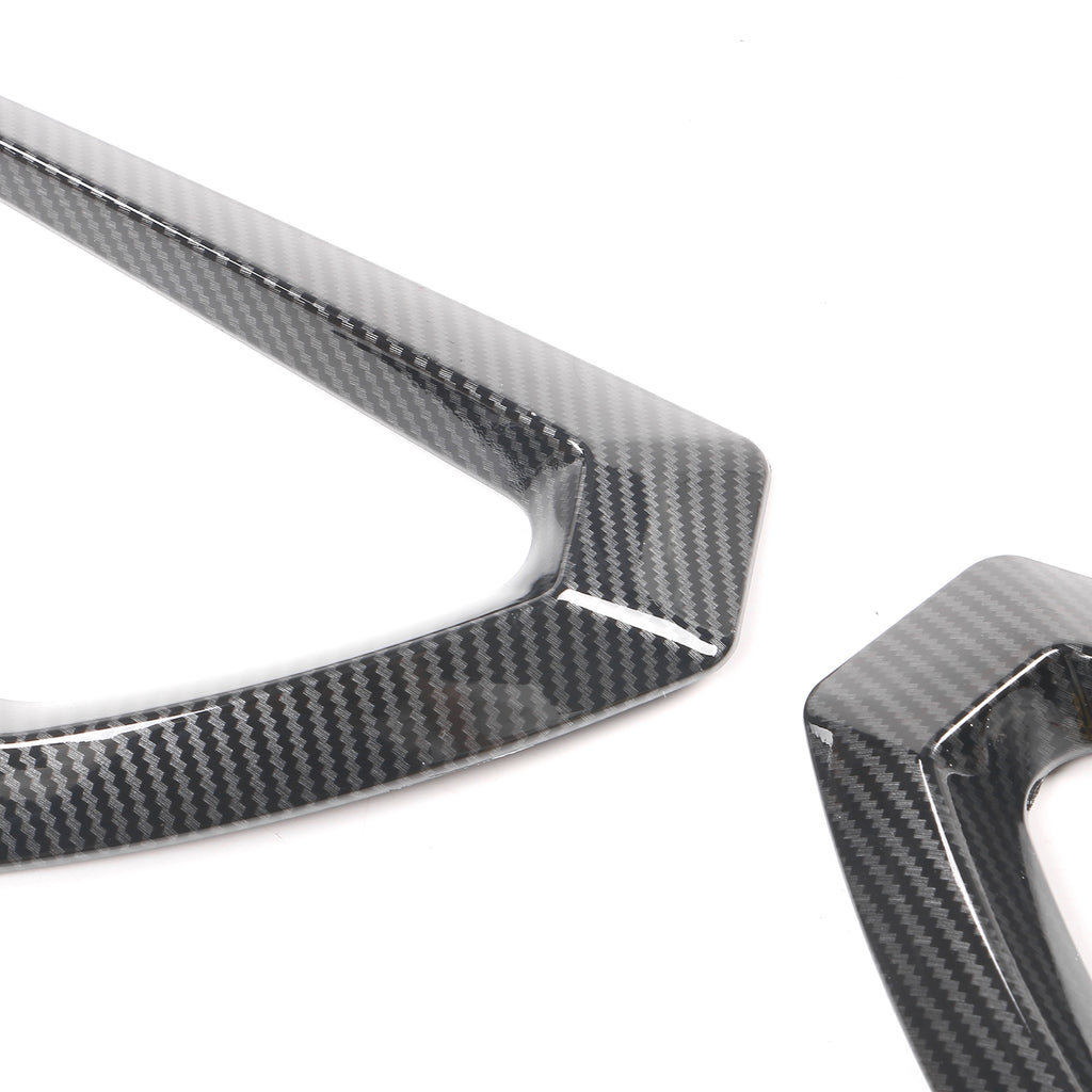 Carbon Fiber Print ABS Plastic Side Fender Vent Trim 2PC Y501