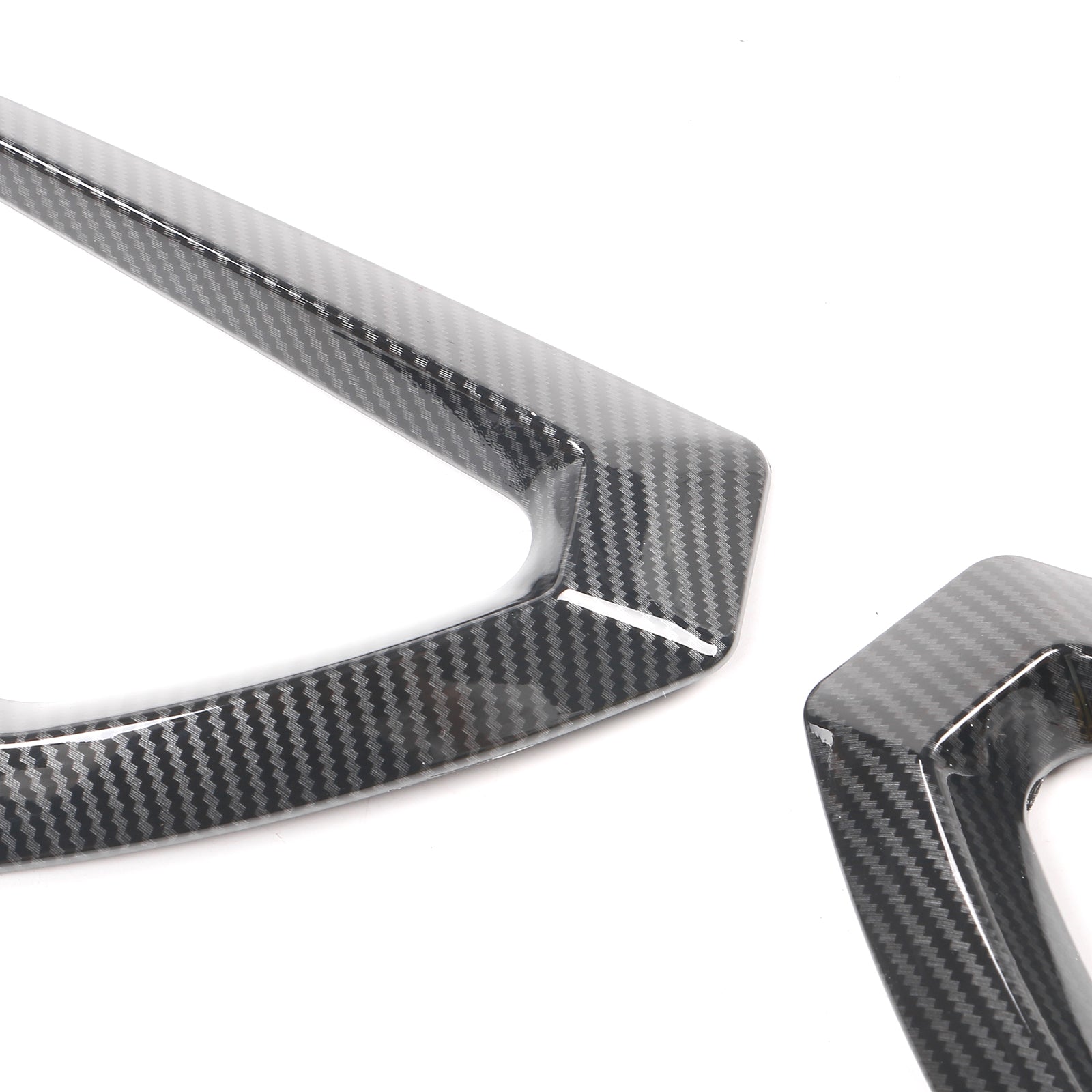Carbon Fiber Print ABS Plastic Side Fender Vent Trim 2PC Y501