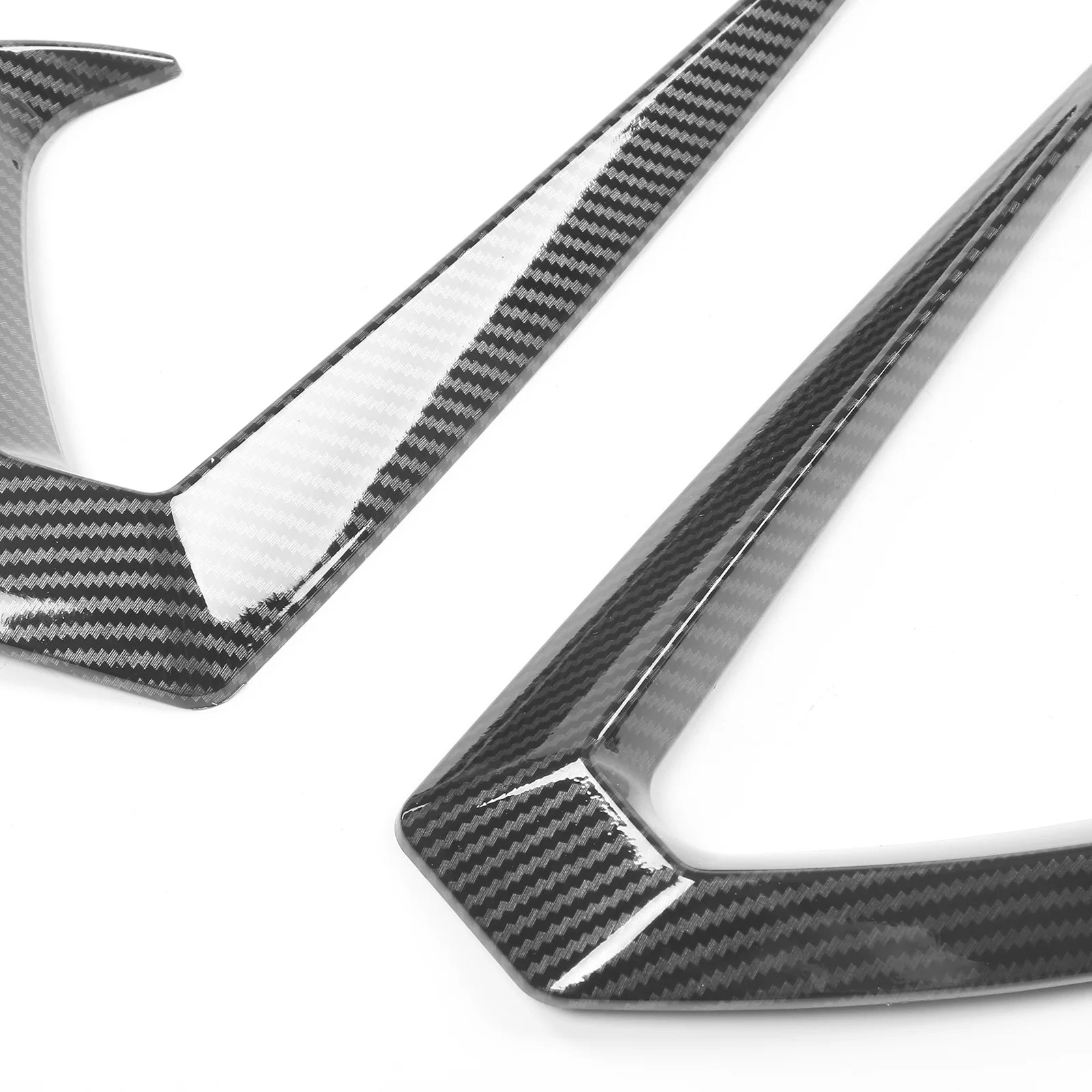 Carbon Fiber Print ABS Plastic Side Fender Vent Trim 2PC Y501