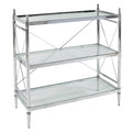 Chrome and Glass Floor Console H530