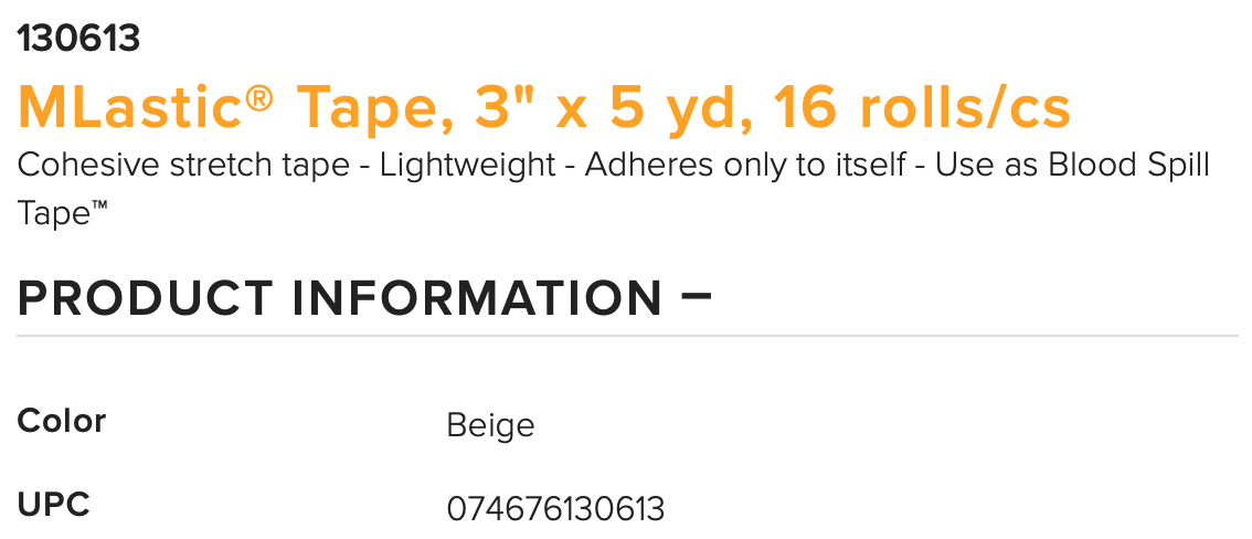 Lastic Tape 3 inch x 5 Yard (Case of 16) G79238