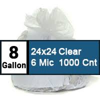 Clear 20-30 Gallon High Density Trash Bags, 500 per Case, 16 Microns L293