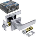 [3 Pack] Satin Chrome Entry Door Lever with Removable Latch Plate M6470