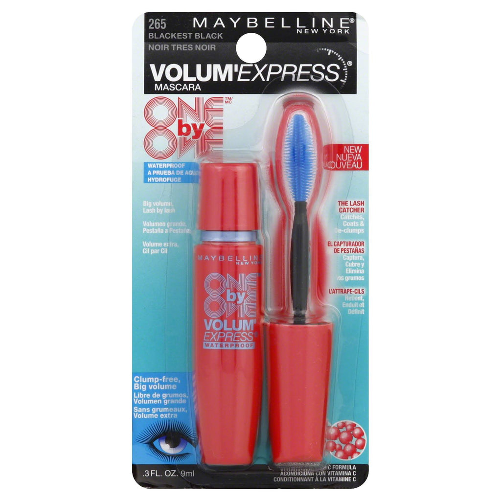 Waterproof Volum& Express Mascara, Blackest Black 265 - 0.3 oz tube Y978133