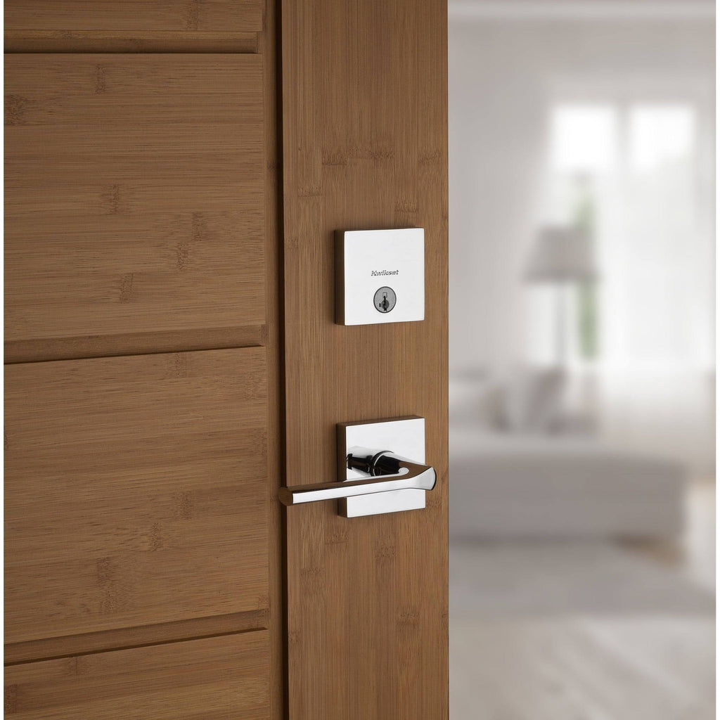 Satin Nickel Keyed Entry Door Lever Q7414