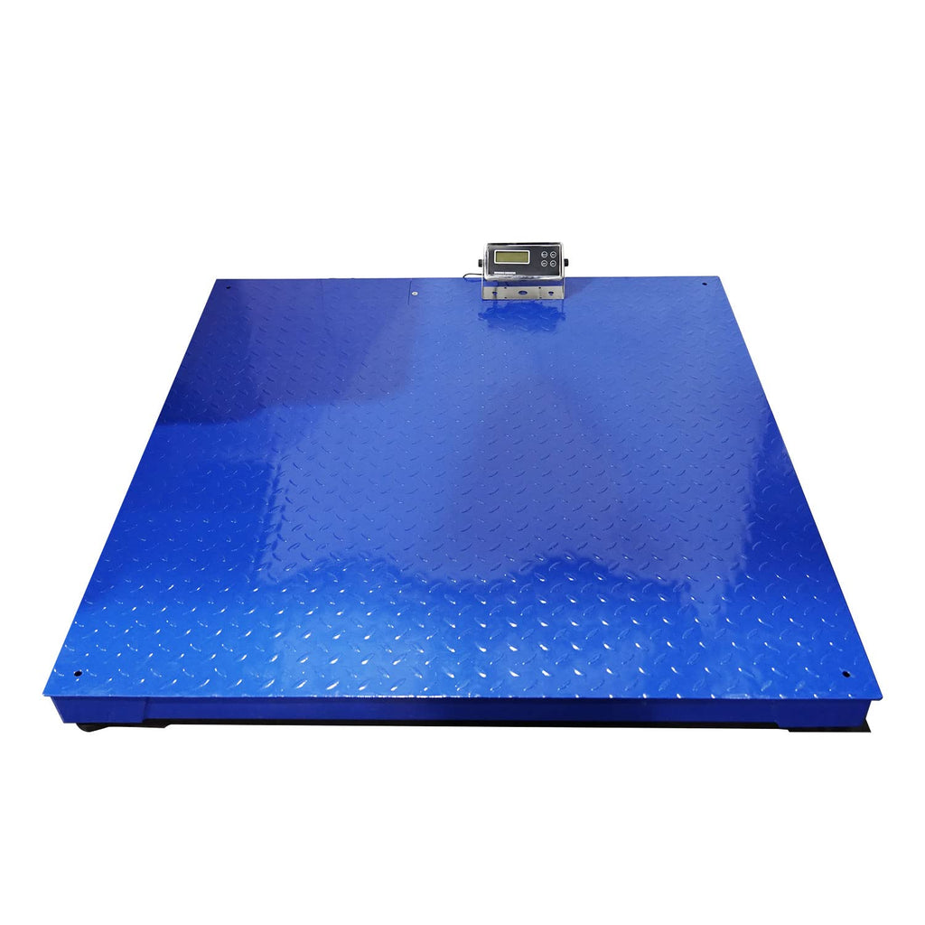 Industrial Floor Scale with Indicator, 5000 x 0.5lb (48x48) P14799