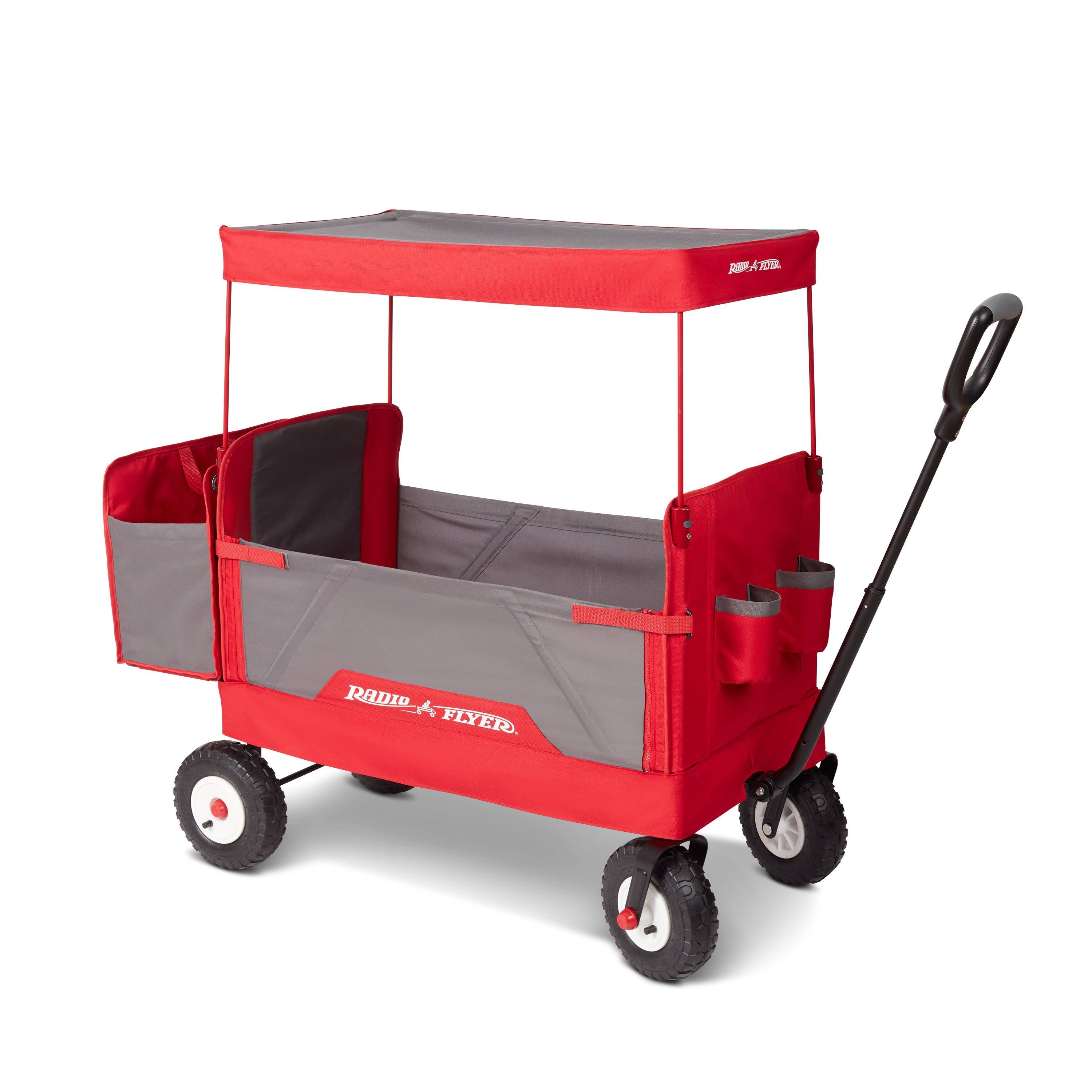 Red 3-in-1 All-Terrain EZ Fold Wagon with Canopy A173280
