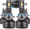 9005 High Beam + 9006 Low Beam LED Headlight Bulbs, 6000K Cool White, Pack of 4 K316