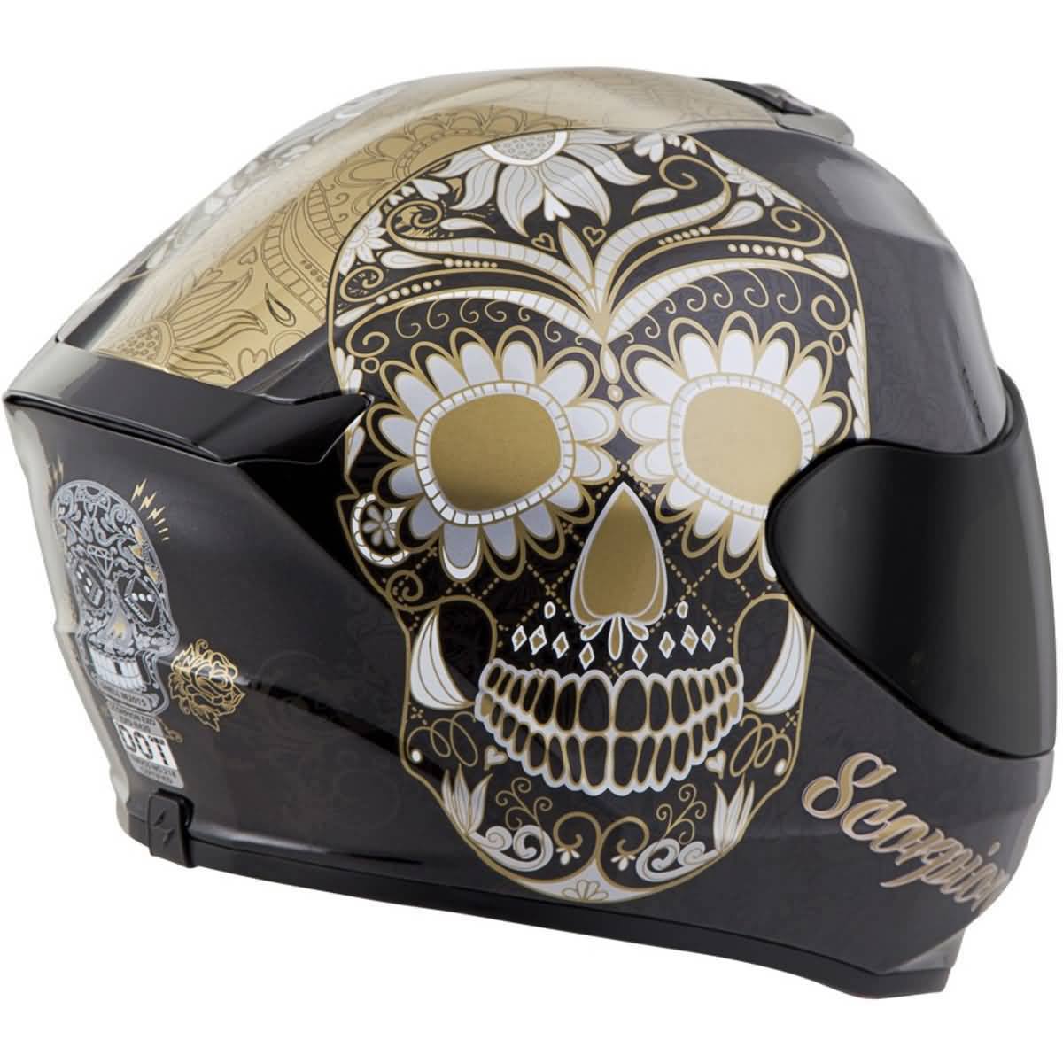 Black/Gold Motorcycle Helmet T57811