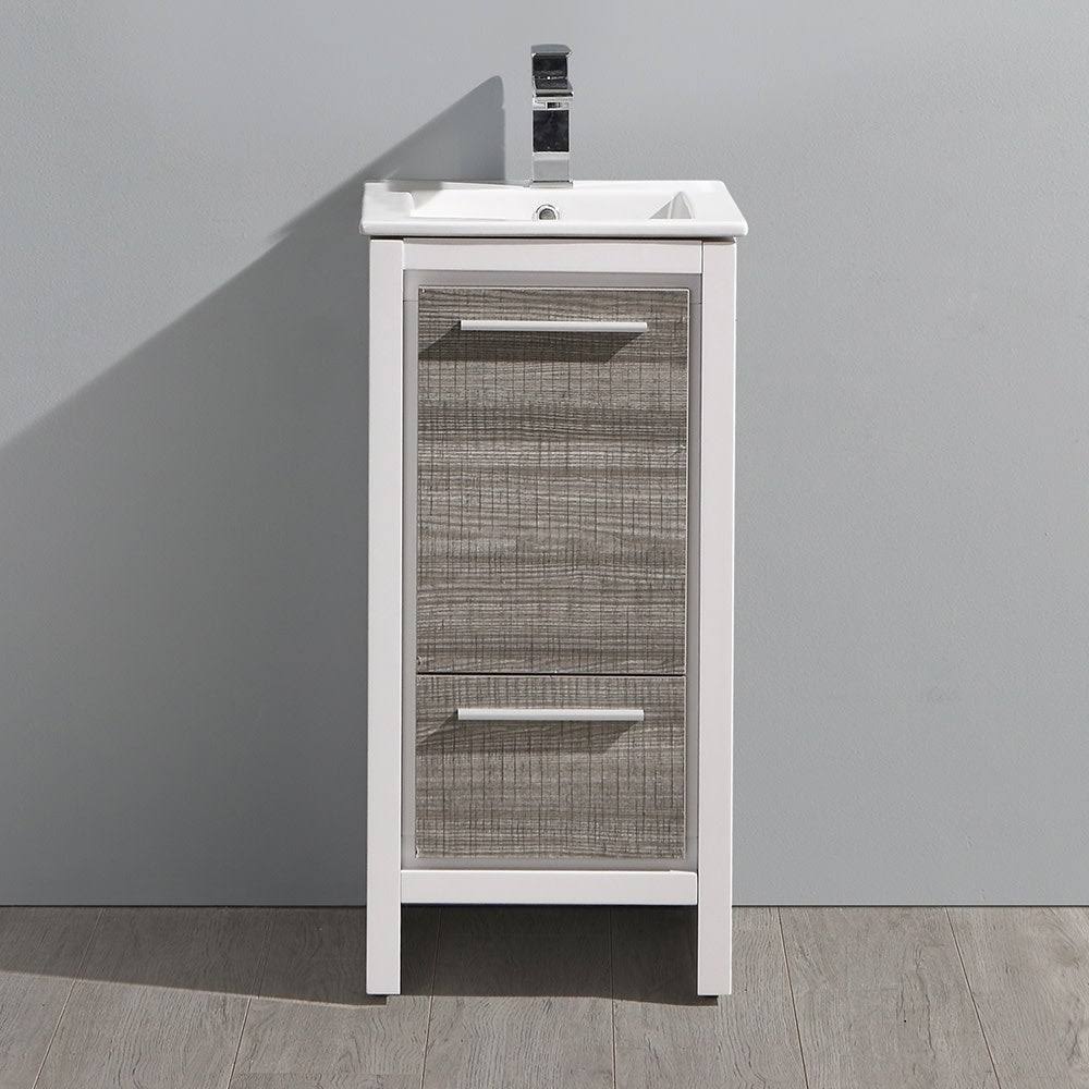 Gray Oak Bathroom Cabinet with Sink C4582