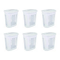 White 81 Liter Laundry Basket Hamper (6 Pack) S28974
