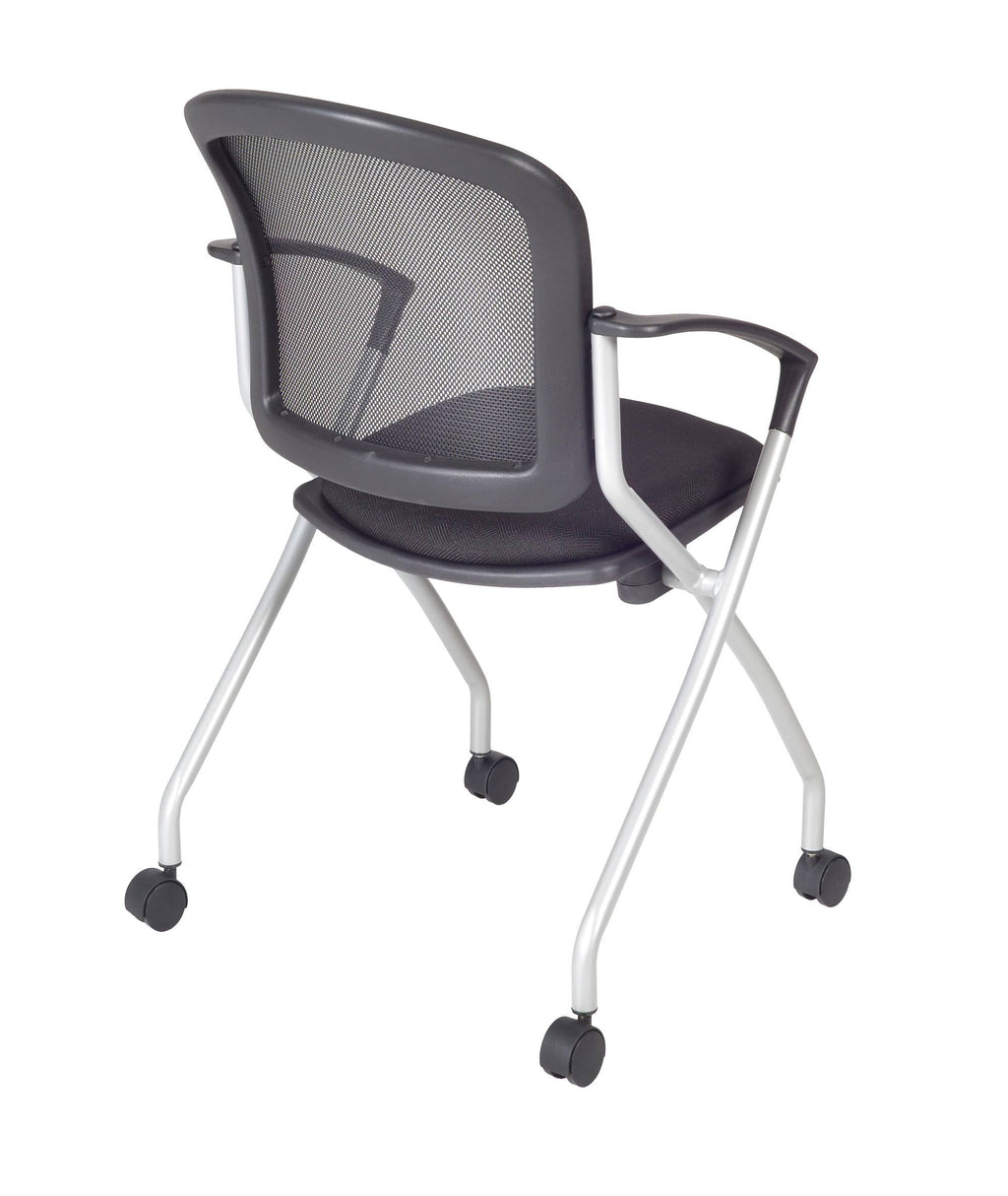 Maple Mobile Training Table with 2 Black Cadence Chairs N22599