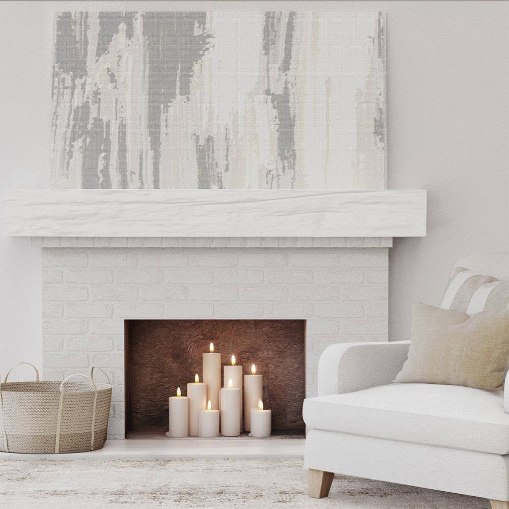 Faux Wood Fireplace Mantel, Ready for Paint E8515