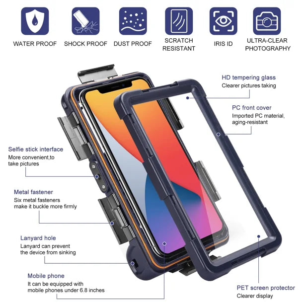 Waterproof Protective Case for Phones Up to 6.9 Inch V77977