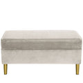Velvet Storage Bench Light Gray I995643