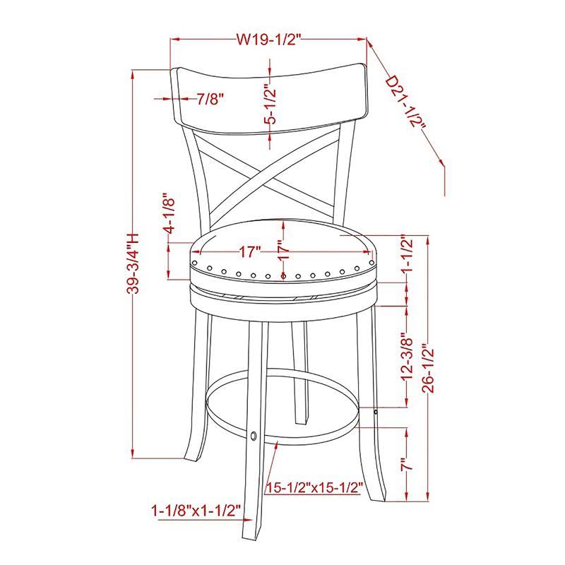Light Gray Wood Swivel Barstool (Set of 2) M448