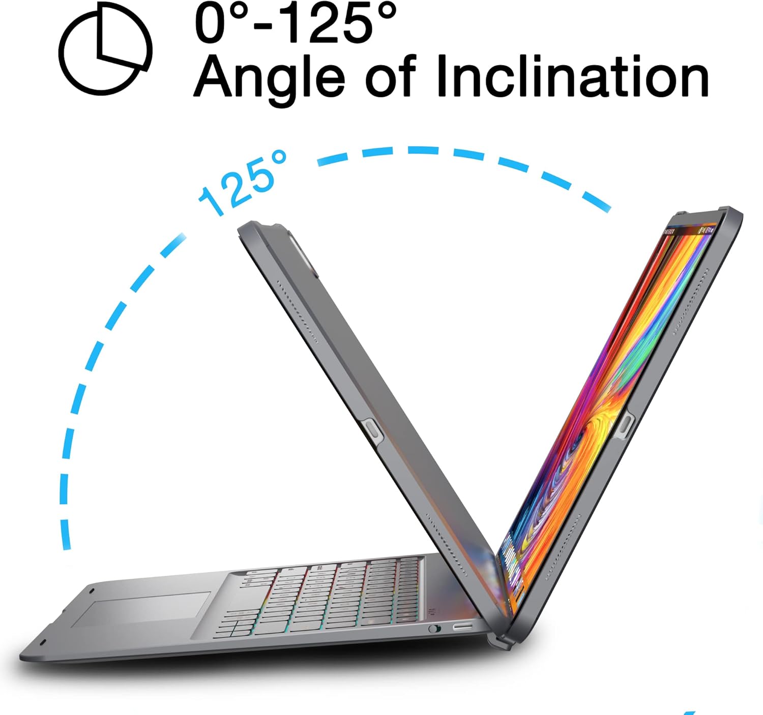 Keyboard Case for iPad Pro 12.9 inch with Trackpad, Detachable Bluetooth Keyboard Case V16488