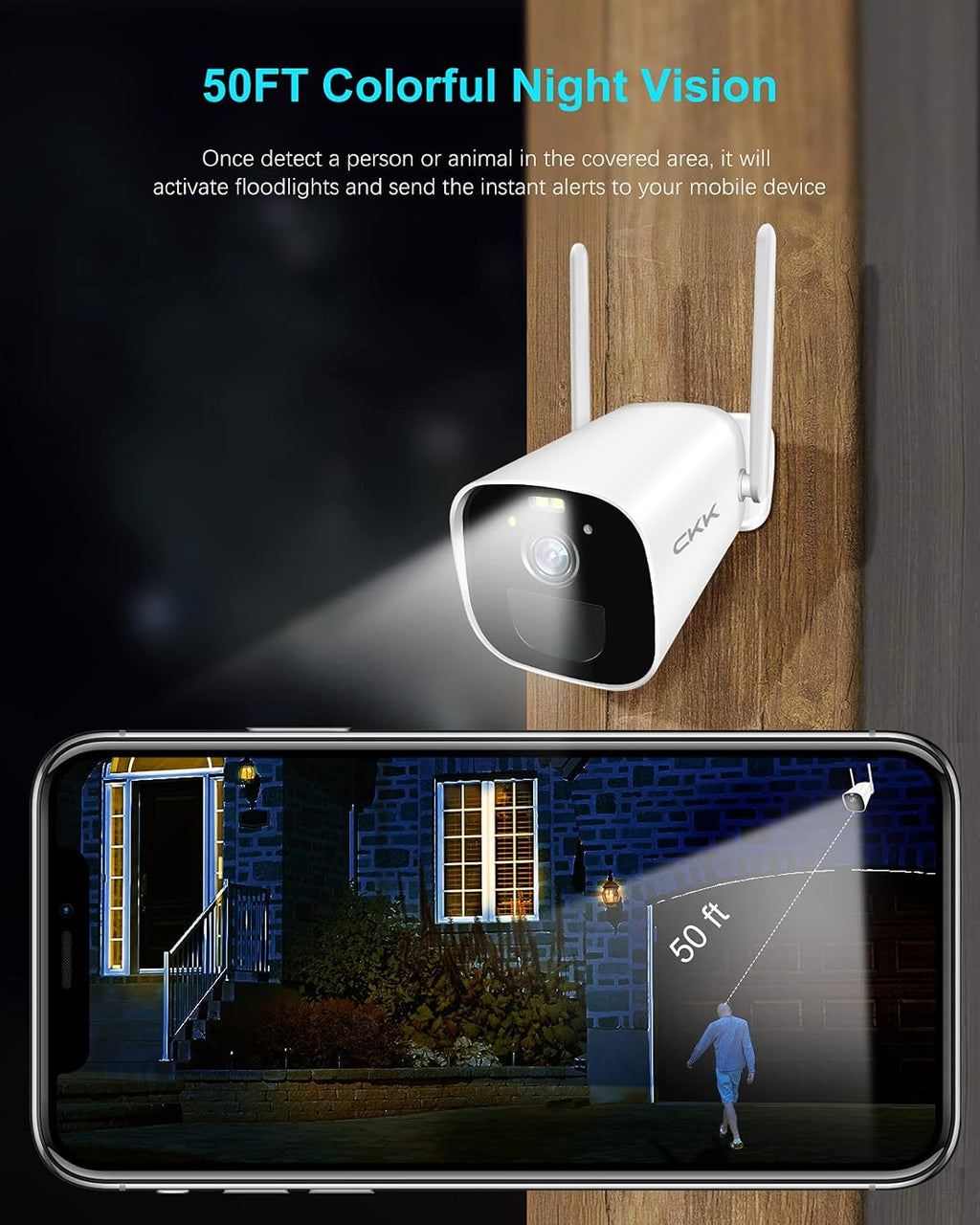3MP Solar Powered Outdoor Security Camera with Rechargeable Battery I332200
