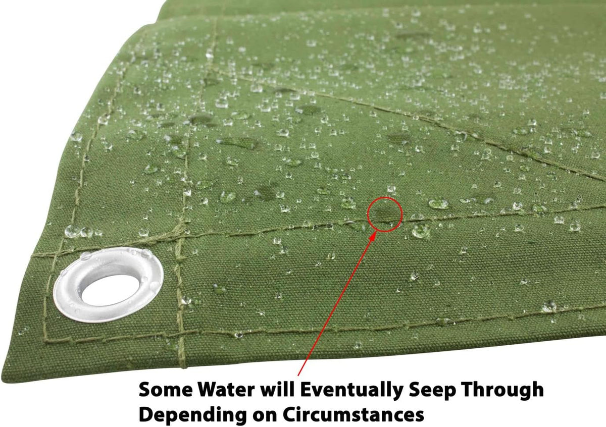 Green Canvas Tarp 12oz Water Resistant 12' x 16' T54249