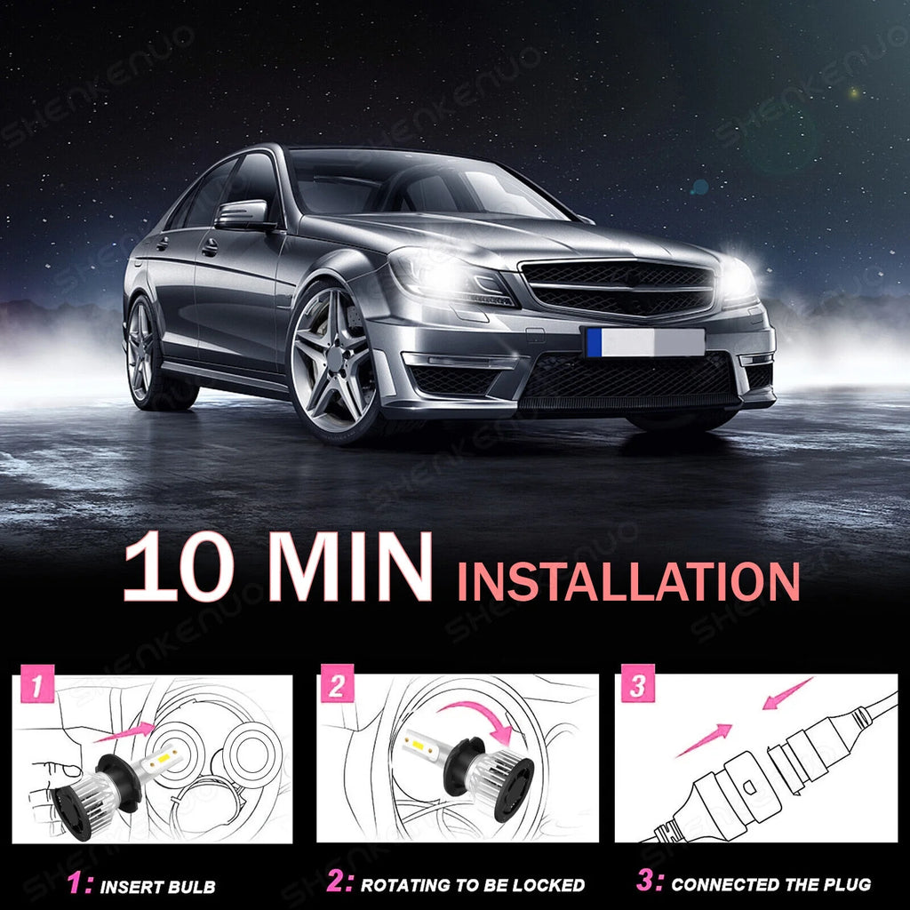 6x LED Headlights Hi/Low Beams + Fog Lights Combo F905