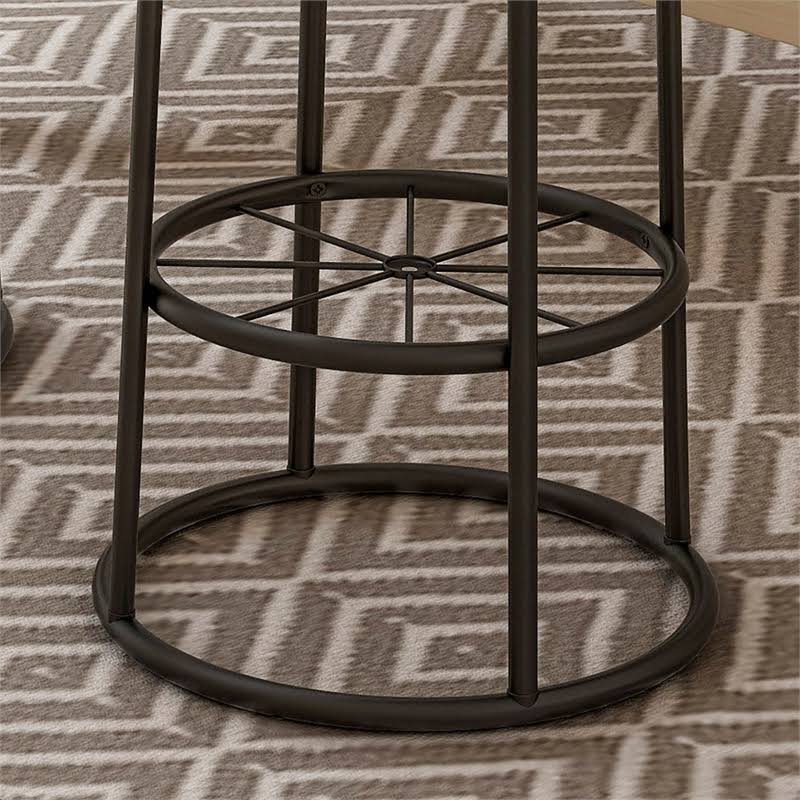 Metal Frame Bar Stool in Warm Oak (Set of 2) X953426
