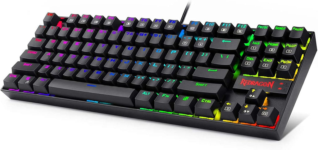 87 Key White Mechanical Gaming Keyboard with Blue Switches M9363