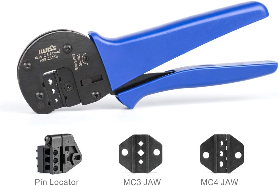 Solar Crimping Tool Kit with Wire Cutter, Wire Stripper and Solar Connector Spanners Pack of 2 O9431