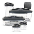 Set of 5 Vacuum Seal Containers with Electric Pump Anthracite B3046