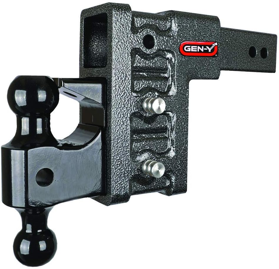 Drop Hitch 2.5" Receiver Class V 21K Towing Hitch with Dual Hitch Ball, Pintle Lock & 2 Hitch (6" Drop 2.5") V460946