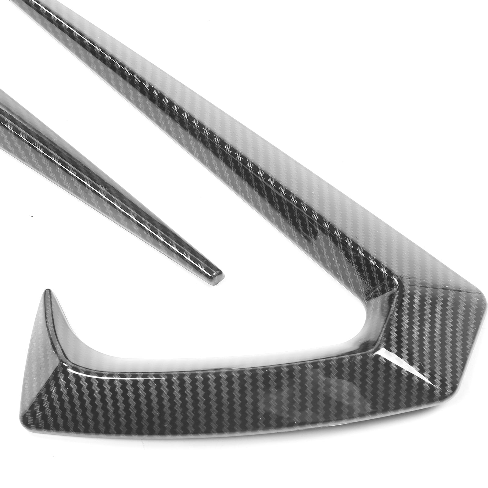 Carbon Fiber Print ABS Plastic Side Fender Vent Trim 2PC Y501