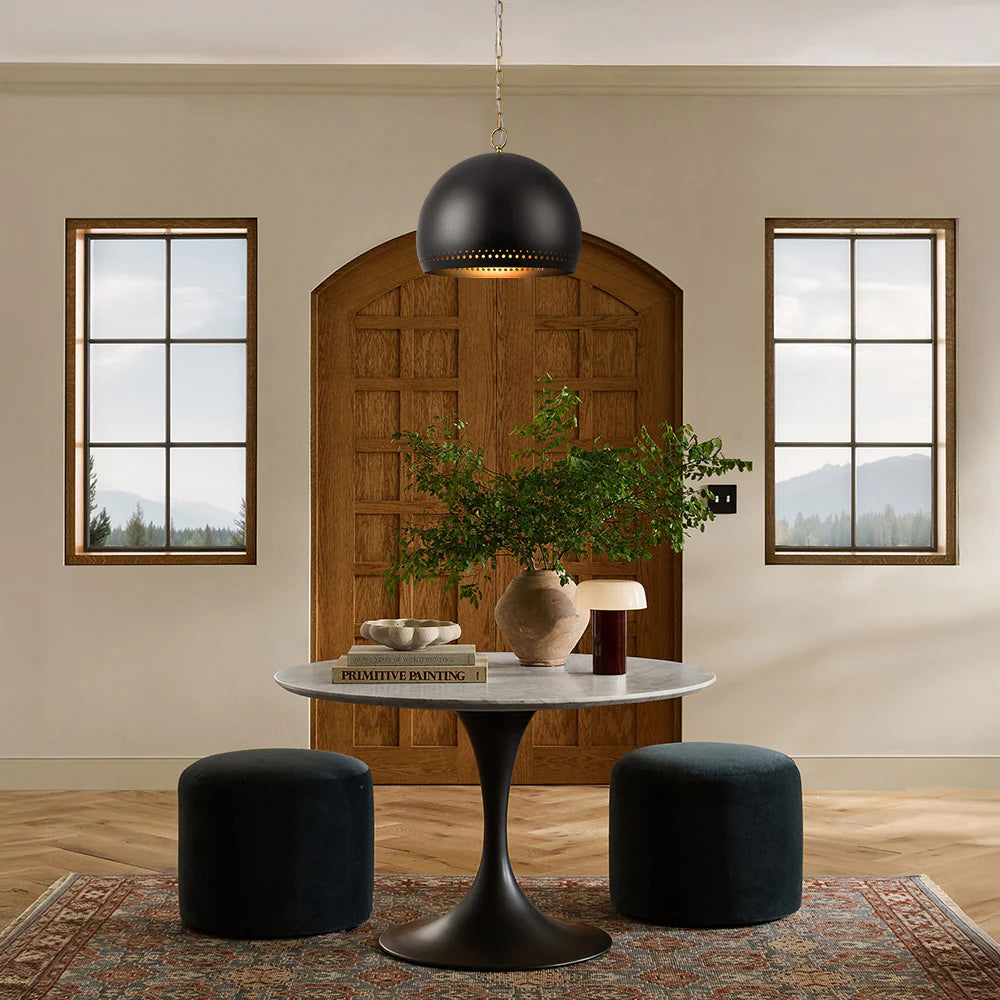1-Light Dimmable Dome Kitchen Island Pendant C7508