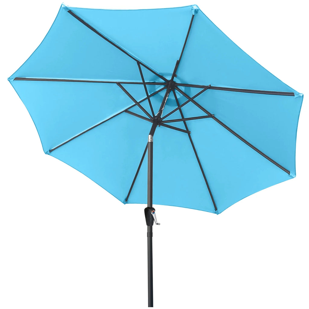 Turquoise 9FT Patio Umbrella with Push Button Tilt Z957898