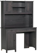 White Computer Desk with Hutch and Storage Shelves Drawers Cabinets A552