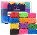 Fun Foam Modeling Foam Beads Play Kit, 12 Blocks Educational Clay for Arts Crafts Kindergarten Toys N76786