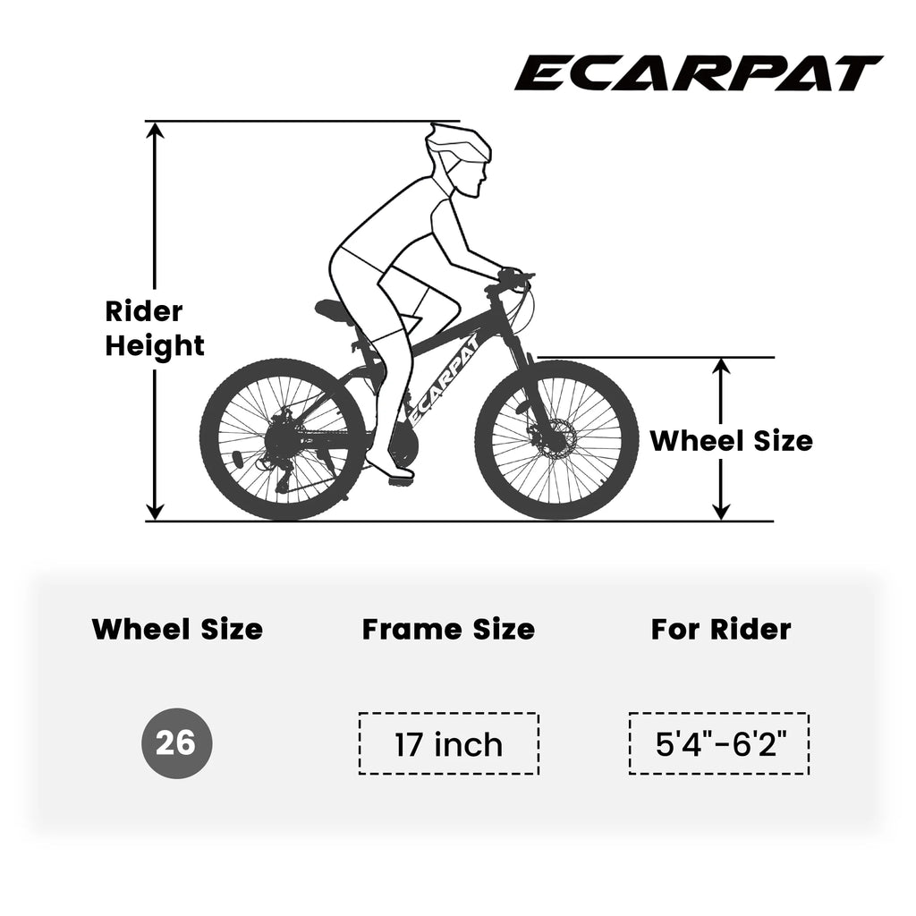 26 Inch Fat Tire Mountain Bike with 4-Inch Wide Wheels, 21-Speed Carbon Steel Frame X547