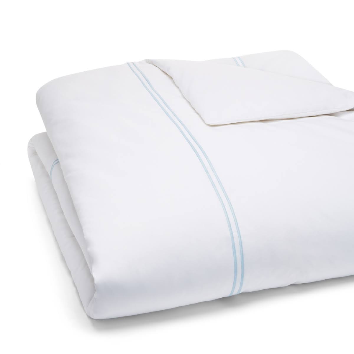 Full/Queen White/Blue Duvet Cover I696