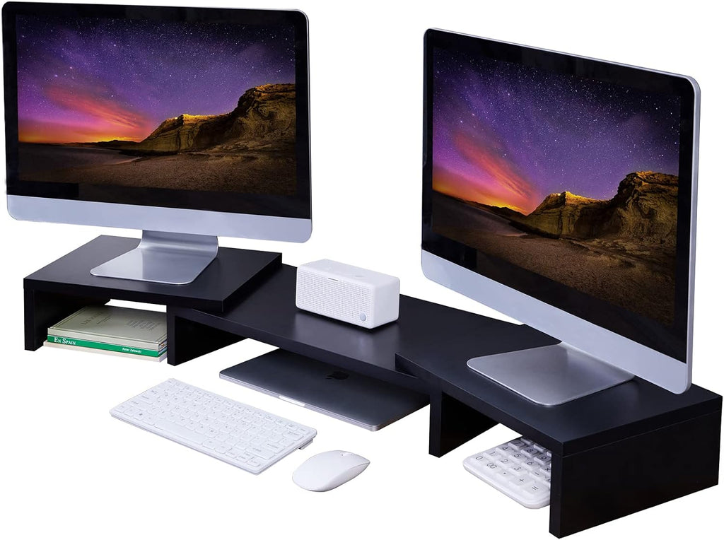 White Pack of 2 Monitor Stand Riser B84191
