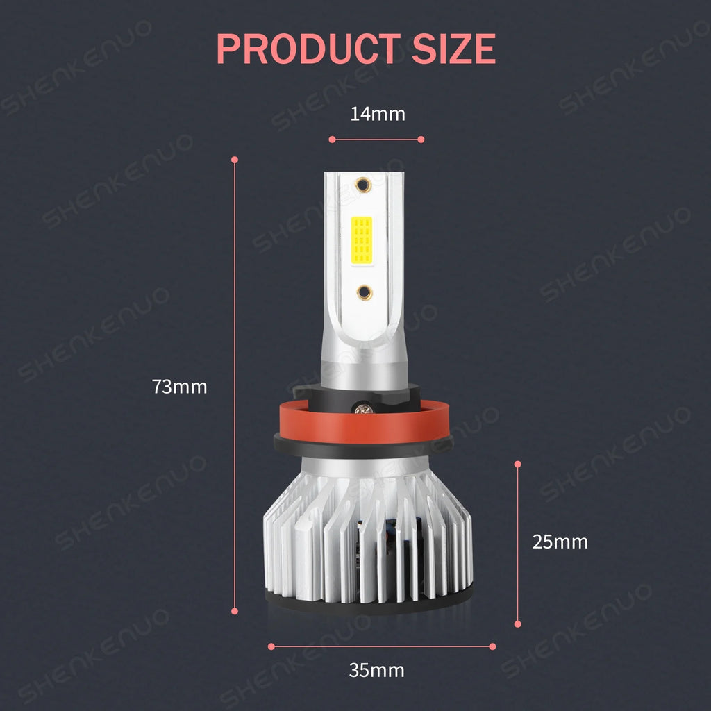 LED Headlight Bulbs Kit High Low Beam Fog Light F22407