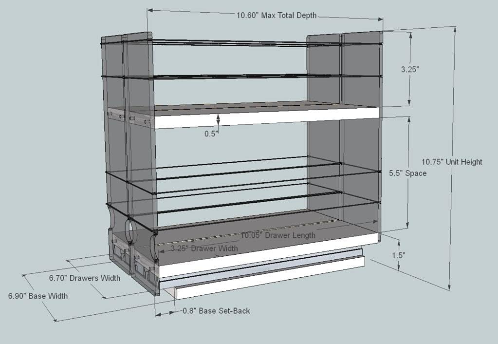 Two-Tiered Spice Organizer for Large Containers Z448