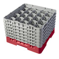 Red 20 Compartment Full Size Glass Rack T5062