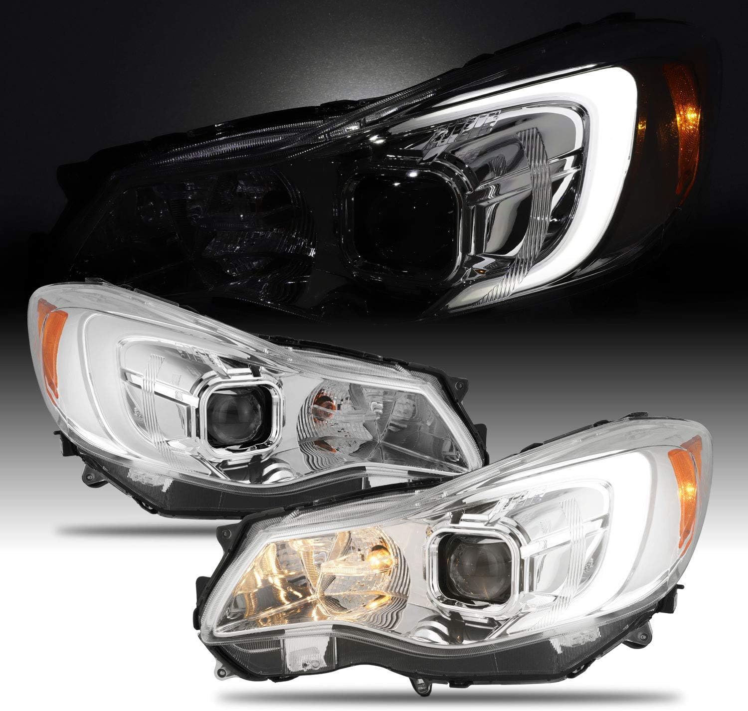 Black Housing LED Projector Headlights W131370