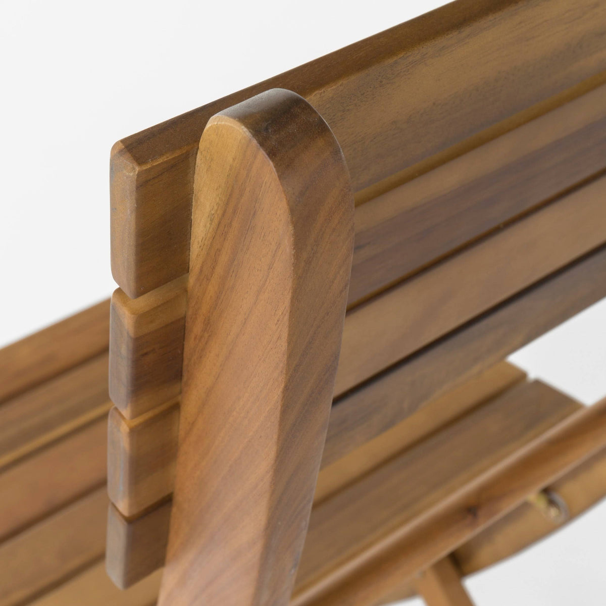 White Acacia Wood Folding Dining Chair Set of 2 P702