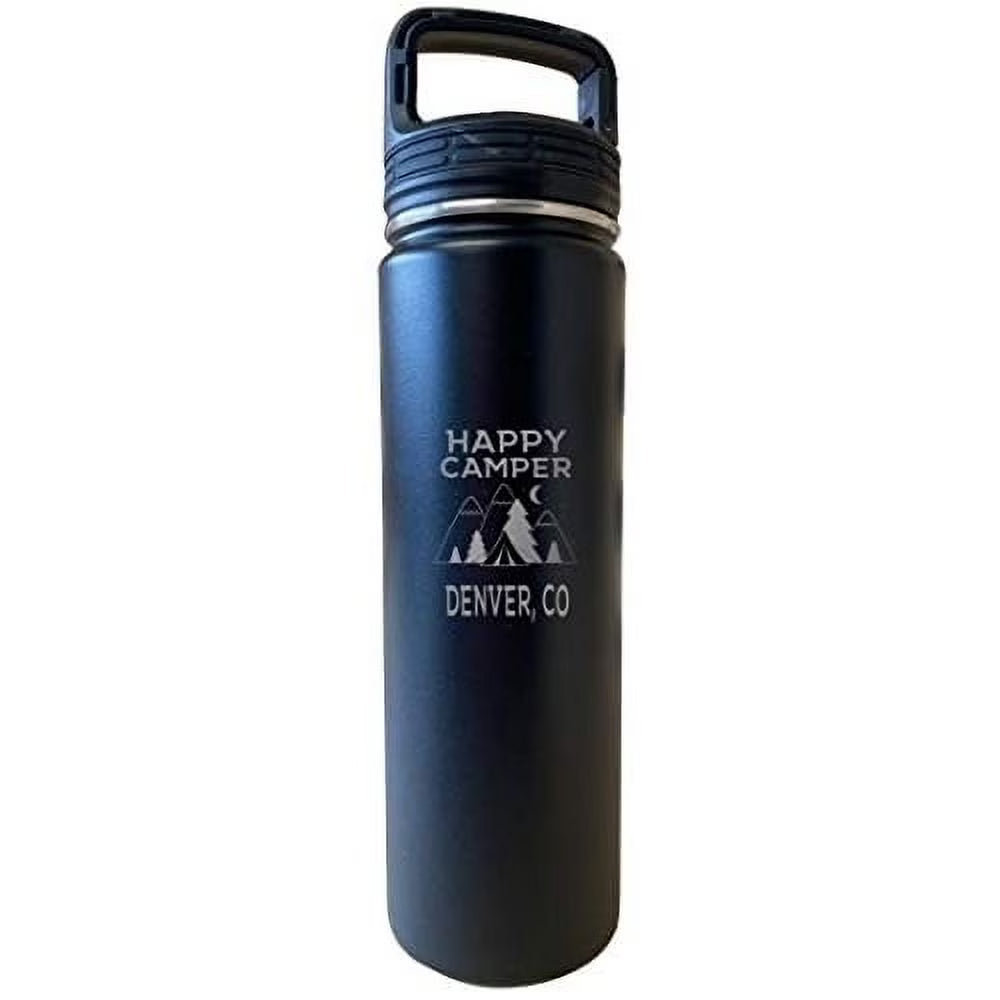32 Oz Engraved Black Insulated Stainless Steel Water Bottle Tumbler K960