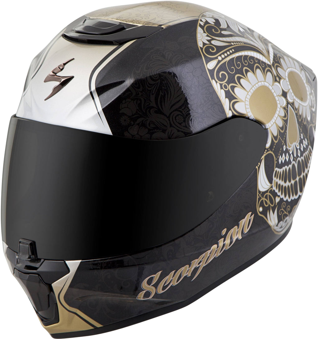 Black/Gold Motorcycle Helmet T57811