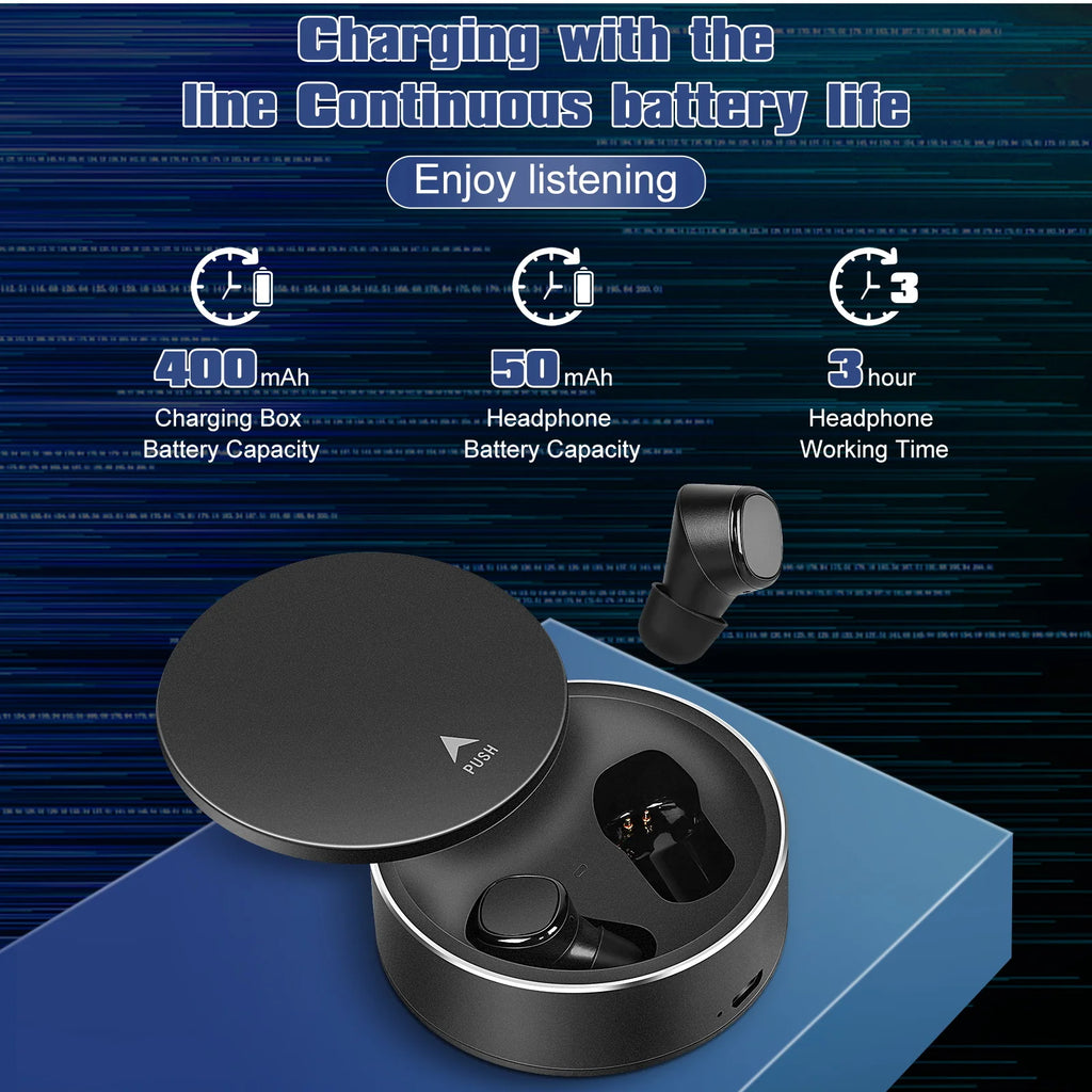 Black True Wireless Earbuds with Mic Q93739