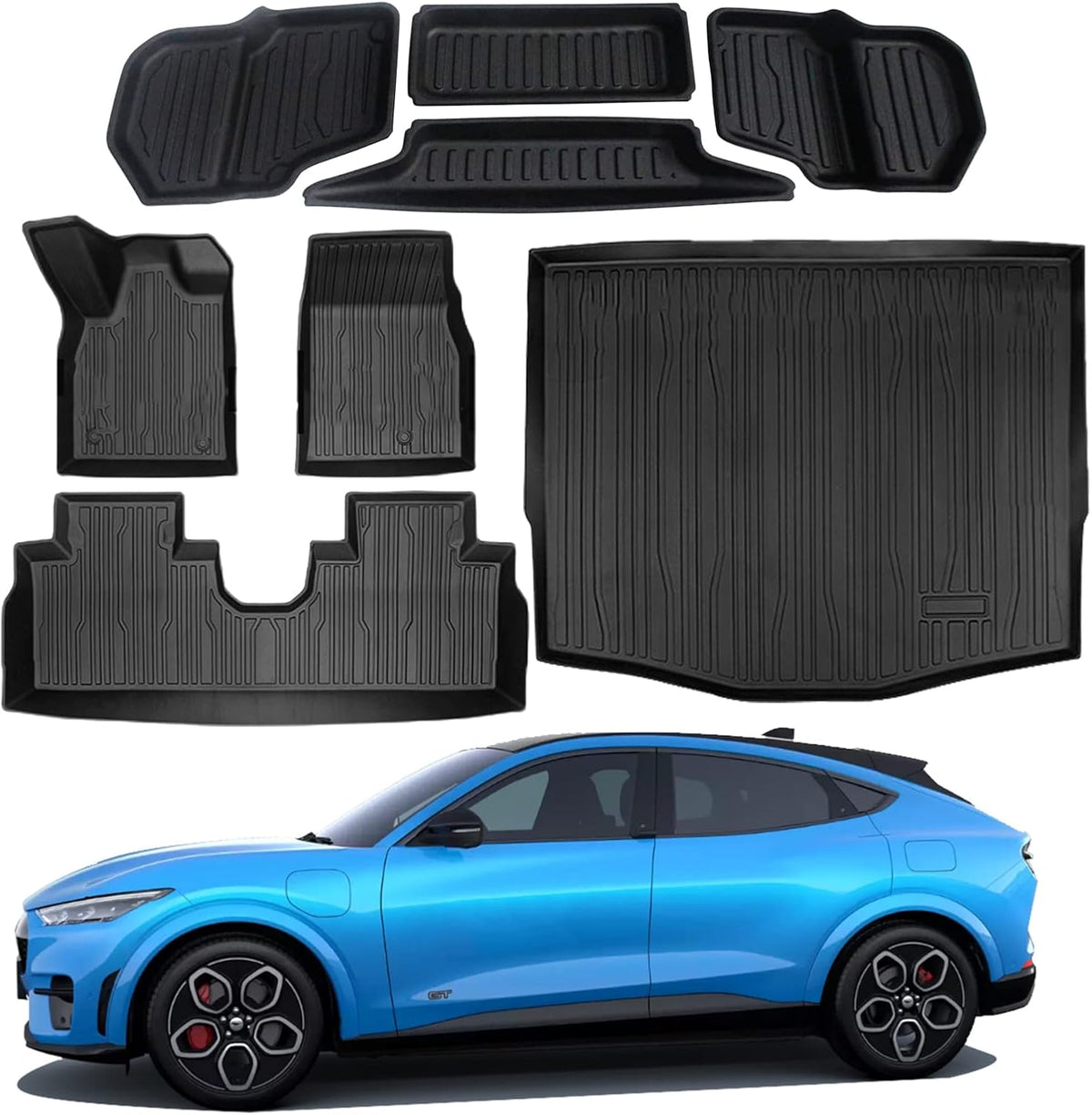 Black All-Weather Floor Mats Full Set Liners N62581