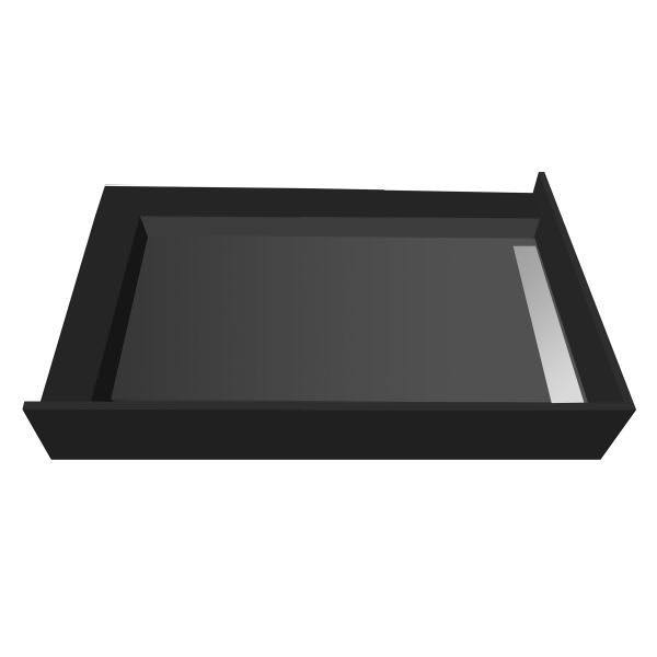 Trench Shower Pan with Left Drain and Right Dual Curb B37938